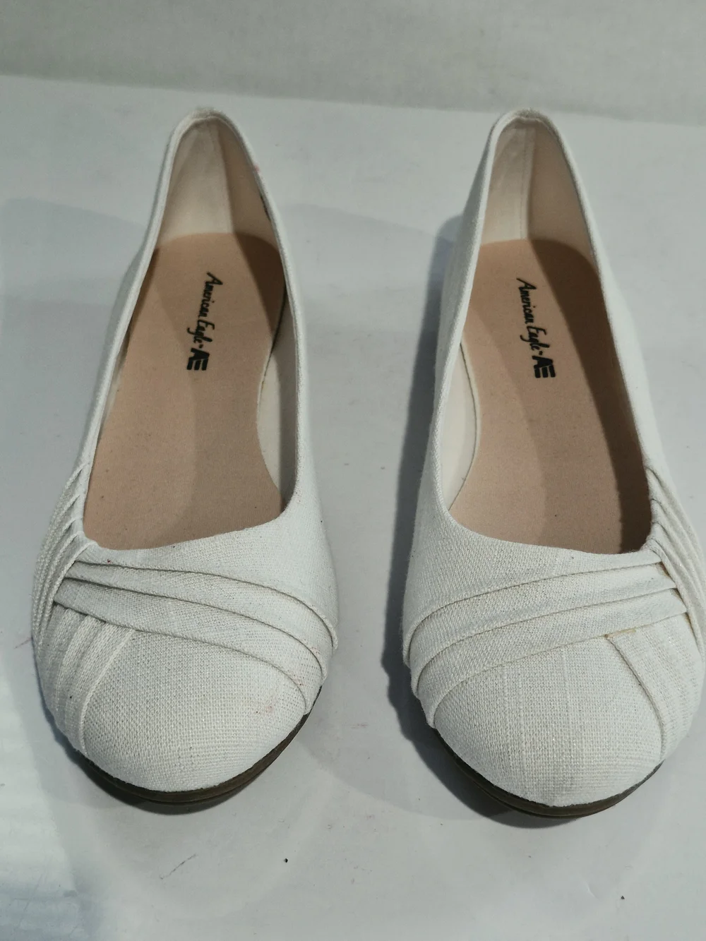 American Eagle Outfitters White Canvas Ballet Flats